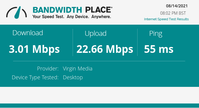 Your Speed Test Results