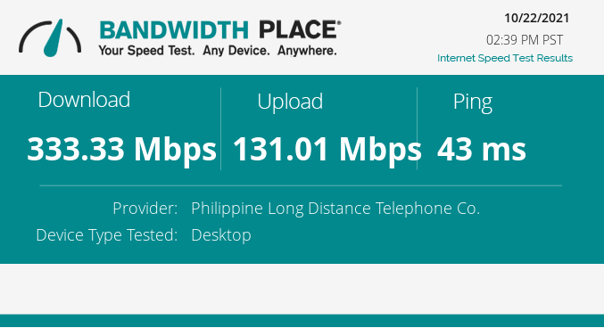 Your Speed Test Results